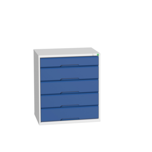 bott Armoire à tiroirs verso, 5 tiroir(s), RAL7035 gris clair/RAL5010 bleu gentiane  L