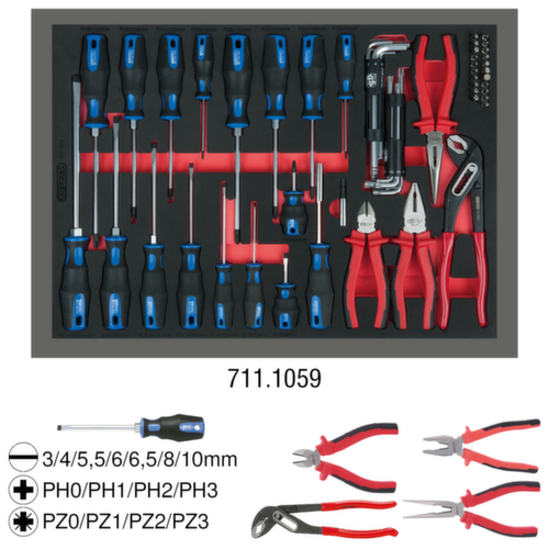 KS Tools Jeu de pinces et tournevis  L