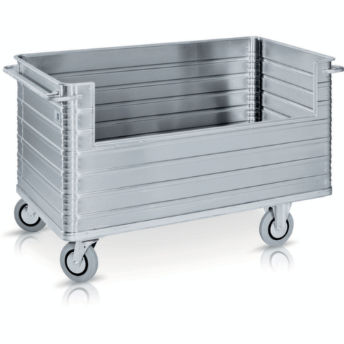 ZARGES Chariot conteneur W 172 en aluminium, plateau 1500 x 900 mm, capacité 945 l  L