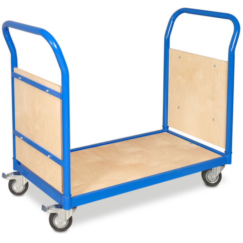 Chariot à double ridelle, force 250 kg, plateau longueur x largeur 950 x 445 mm  L