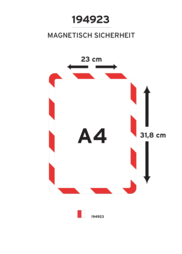 tarifold Cadre d'affichage Magneto tview Safety Line  L