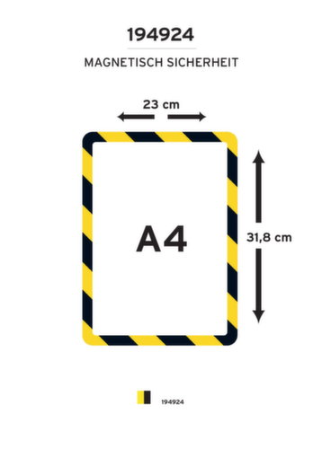 tarifold Cadre d'affichage Magneto tview Safety Line  L