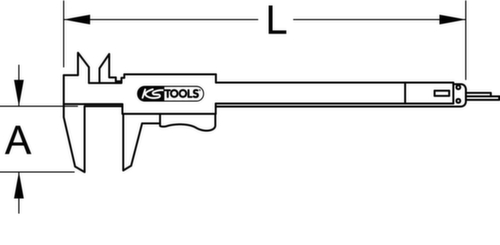 KS Tools Pied à coulisse de poche 0-150mm  L