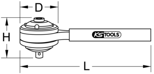 KS Tools Multiplicateur de couple 1/2" x 3/4"  L