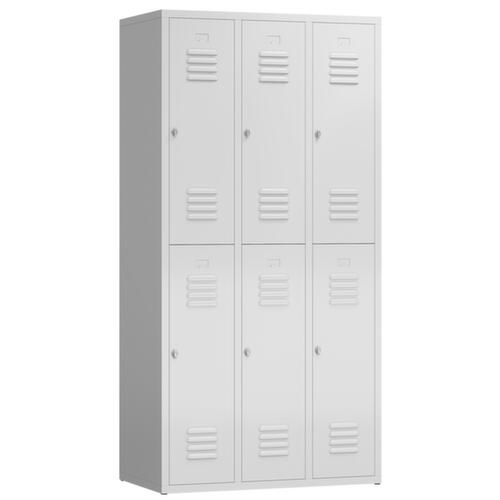 Armoire vestiaire à deux niveaux ClassiX, largeur de compartiment 290 mm