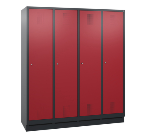 C+P Armoire vestiaire Evolo avec 4 compartiments, largeur de compartiment 400 mm