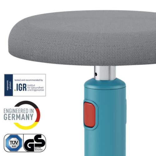 Leitz tabouret assis-debout Ergo Cosy Aktiv, assise gris, partie inférieure du pied antidérapante  L