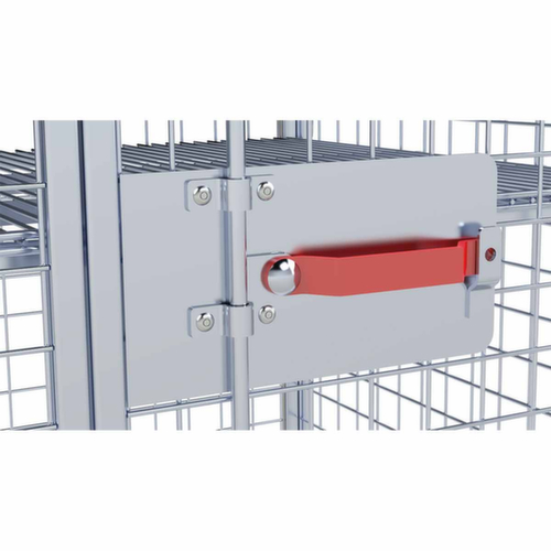 Bac sur roulettes de sécurité à porte à double battant, force 500 kg, longueur x largeur 1200 x 800 mm  L