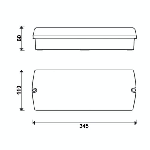 B-Safety Lampe de signalisation DEL V-LUX Standard, fixation Pour montage mural ou au plafond, panneaux indicateurs autocollants  L