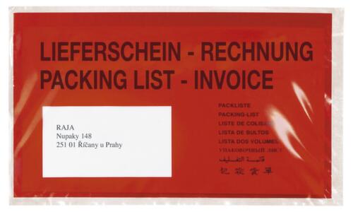 Pochette pour documents « Bordereau de livraison - Facture / Packing List - Invoice », DIN A6  L