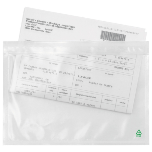 Pochette pour documents Greenlist « Bordereau de livraison - Facture / Packing List - Invoice », DIN long  L