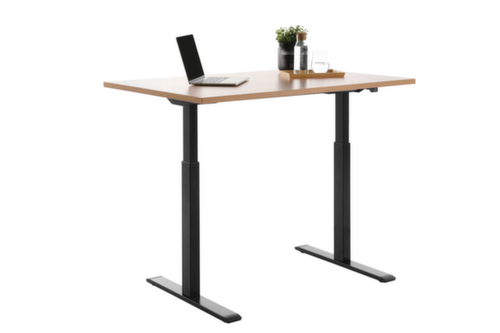 Topstar bureau à hauteur réglable électriquement E-Table Smart avec piètement en T  L