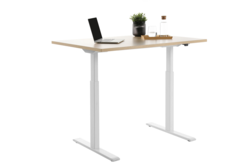 Topstar bureau à hauteur réglable électriquement E-Table Smart avec piètement en T  L