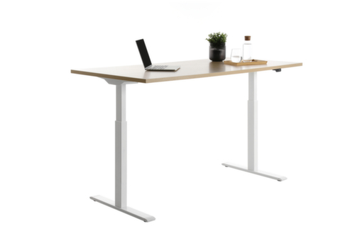 Topstar bureau à hauteur réglable électriquement E-Table Smart avec piètement en T  L