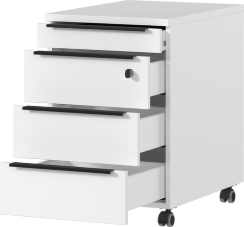 Caisson mobile GW-MAILAND 4376, 3 tiroir(s), blanc/blanc  L