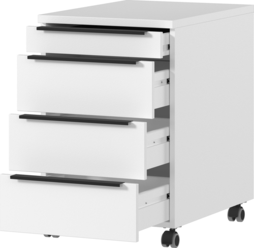 Caisson mobile GW-MAILAND 4377, 3 tiroir(s), blanc/blanc  L