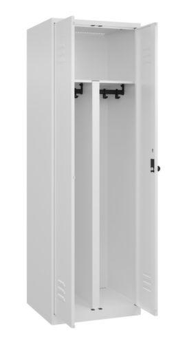 C+P Armoire vestiaire pour EPI Classic Plus pour une séparation en noir et blanc, largeur de compartiment 300 mm  L