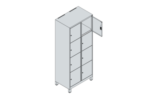 C+P armoire multicases Classic Plus, 8 compartiments  L