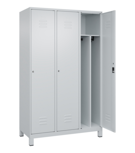 C+P Armoire vestiaire Classic Plus pour une séparation en noir et blanc, largeur de compartiment 400 mm  L