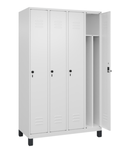 C+P Armoire vestiaire Classic Plus pour une séparation en noir et blanc, largeur de compartiment 300 mm  L