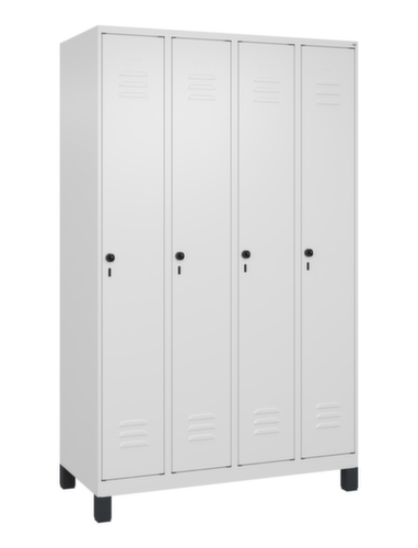 C+P Armoire vestiaire Classic Plus pour une séparation en noir et blanc, largeur de compartiment 300 mm