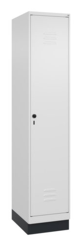 C+P Armoire vestiaire Classic Plus pour une séparation en noir et blanc, largeur de compartiment 400 mm