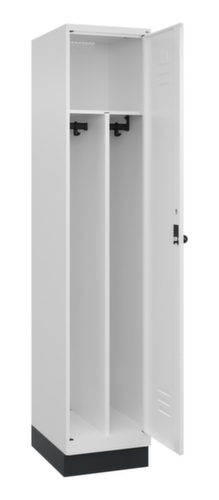 C+P Armoire vestiaire Classic Plus pour une séparation en noir et blanc, largeur de compartiment 400 mm  L