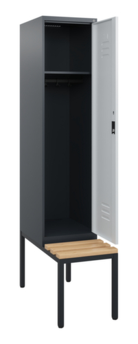 C+P Armoire vestiaire Classic Plus avec banc, largeur de compartiment 400 mm  L