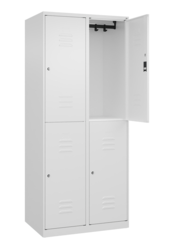 C+P Armoire vestiaire à deux niveaux Classic Plus, largeur de compartiment 400 mm  L