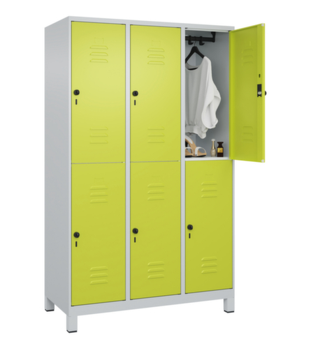 C+P Armoire vestiaire à deux niveaux Classic Plus, largeur de compartiment 400 mm  L