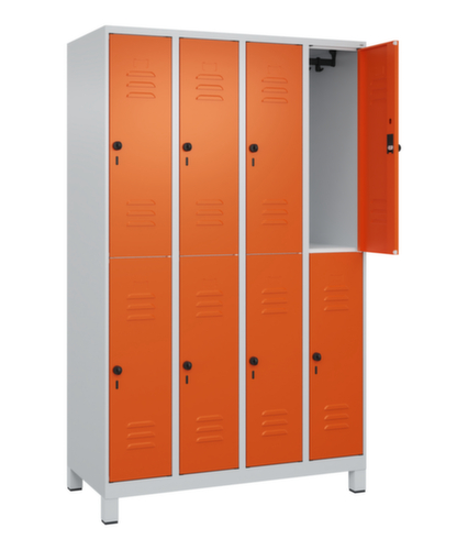 C+P Armoire vestiaire à deux niveaux Classic Plus, largeur de compartiment 300 mm  L