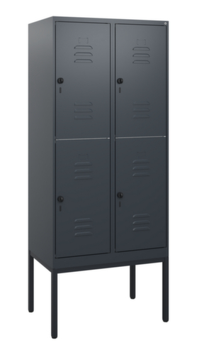 C+P Armoire vestiaire à deux niveaux Classic Plus, largeur de compartiment 400 mm