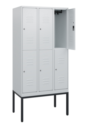 C+P Armoire vestiaire à deux niveaux Classic Plus, largeur de compartiment 300 mm  L