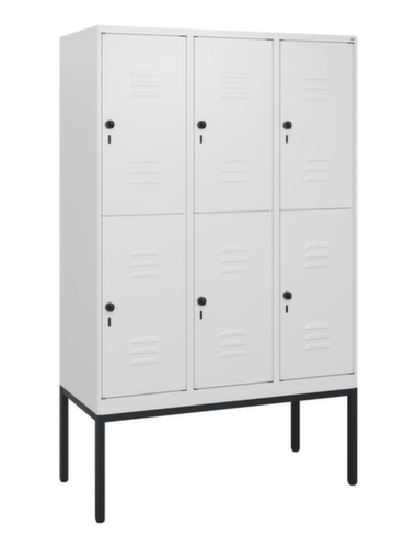 C+P Armoire vestiaire à deux niveaux Classic Plus, largeur de compartiment 400 mm