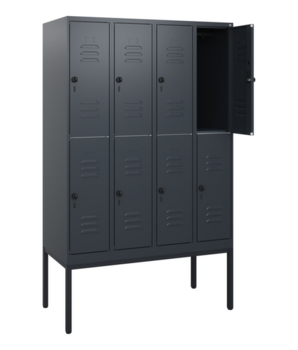 C+P Armoire vestiaire à deux niveaux Classic Plus, largeur de compartiment 300 mm  L