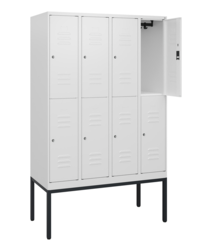 C+P Armoire vestiaire à deux niveaux Classic Plus, largeur de compartiment 300 mm  L