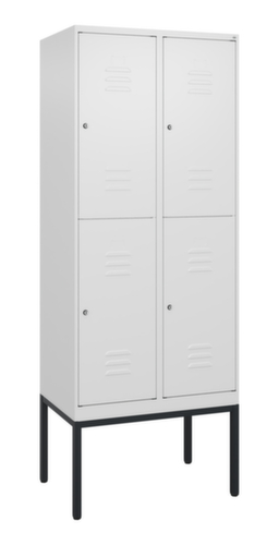 C+P Armoire vestiaire à deux niveaux Classic Plus, largeur de compartiment 400 mm