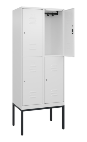 C+P Armoire vestiaire à deux niveaux Classic Plus, largeur de compartiment 400 mm  L