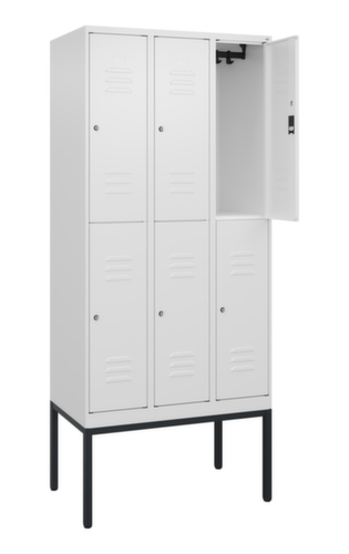 C+P Armoire vestiaire à deux niveaux Classic Plus, largeur de compartiment 300 mm  L