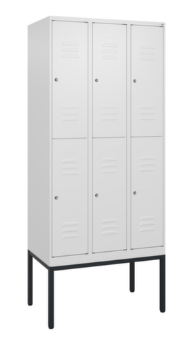 C+P Armoire vestiaire à deux niveaux Classic Plus, largeur de compartiment 300 mm