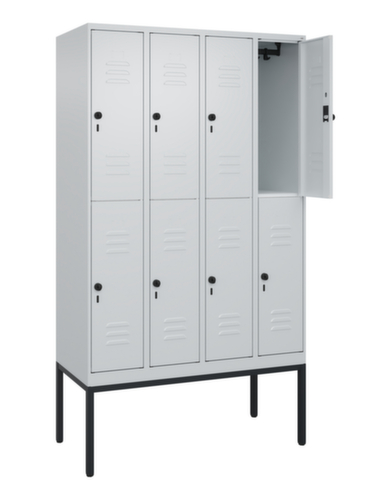 C+P Armoire vestiaire à deux niveaux Classic Plus, largeur de compartiment 300 mm  L