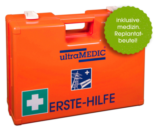 ultraMEDIC Mallette de premiers secours avec remplissage spécifique au secteur, calage selon DIN 13157  L