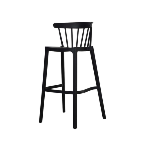 VEBA Tabouret de bar Essentials Windson, assise noir  L