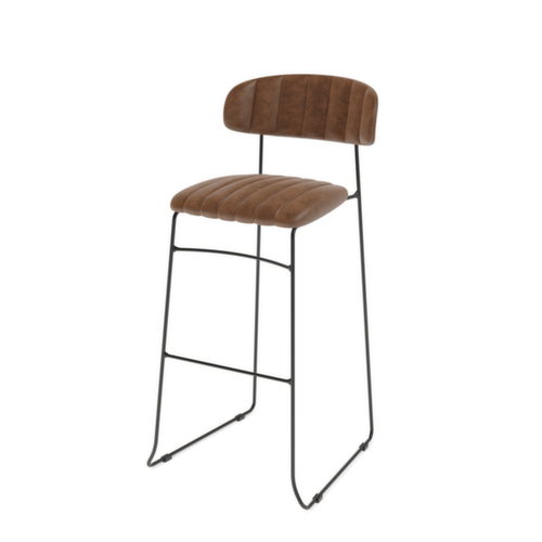 VEBA Tabouret de bar Essentials Mundo, assise cognac  L