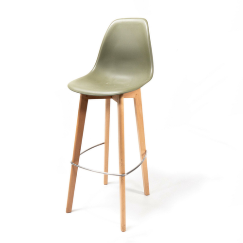 VEBA tabouret de bar Essentials Keeve avec dossier élevé, assise vert  L