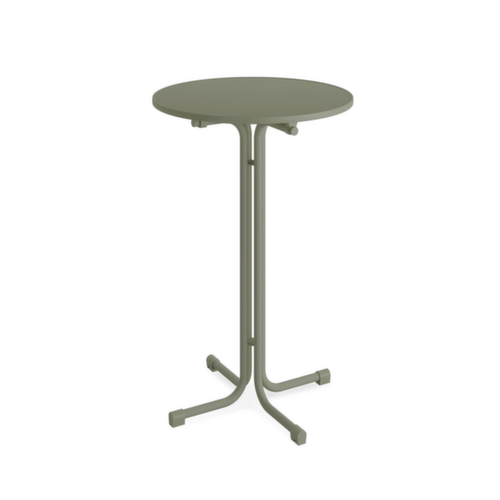 VEBA table haute pliable Essentials Berlin, Ø 800 mm, panneau vert  L