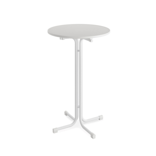 VEBA table haute pliable Essentials Berlin, Ø 700 mm, panneau blanc  L