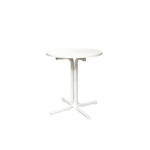 VEBA Table de bistro Essentials Berlin, Ø 700 mm, panneau blanc  L