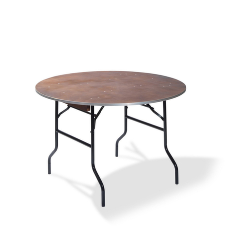 VEBA Table pliante Essentials, Ø 1220 mm, panneau nature  L