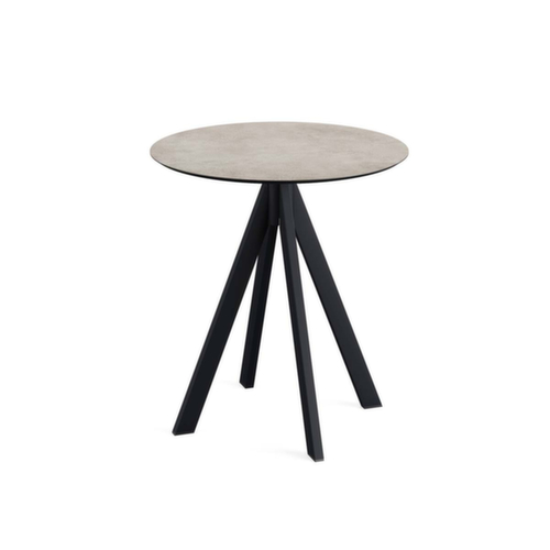 VEBA Table de bistro Essentials Infinity, Ø 700 mm, panneau Moonstone  L